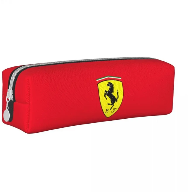 사랑스러운 2025 새로운 SF 팀 Charles Leclerc 연필 케이스 레이싱 로고 펜 상자 소녀 가방 학교 용품 선, 01 1