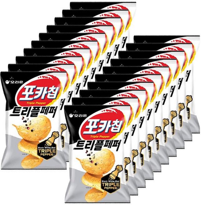 오리온 포카칩 페퍼, 60g, 20개