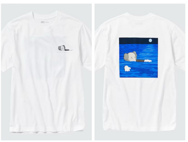 Uniqlo UT x Kaws 短袖上衣, 白色（2023款）,4XL