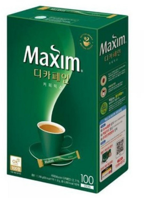 맥심 디카페인 커피믹스, 11.8g, 100개입, 40개