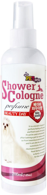 펫퍼스 강아지 샤워코롱 베이비파우더향, 1개