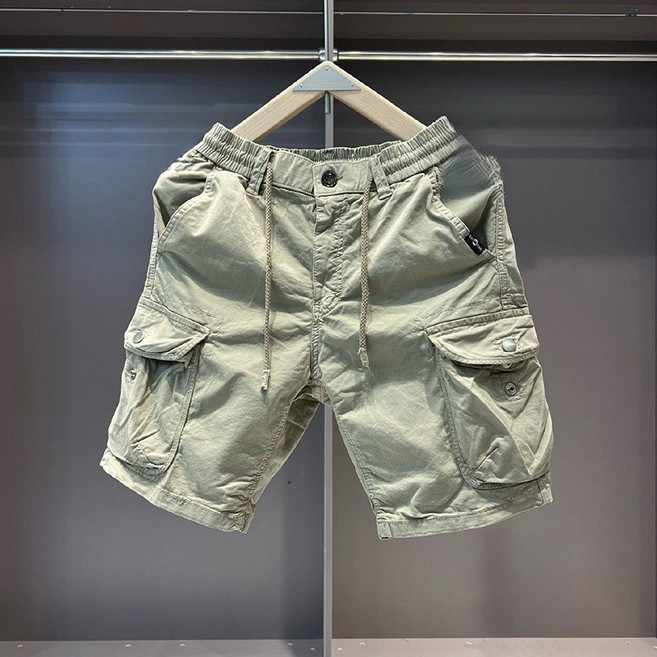 다용도 작업복 반바지 남성용 루즈핏 대형 얇은 편안한 5부 반바지