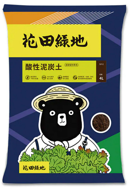 花田綠地 酸性泥炭土 4L (喜酸植物專用), 1個