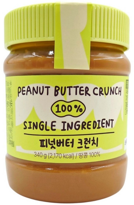 다파니 땅콩버터 크런치 100% 무설탕 무가당 무첨가, 1개, 340g