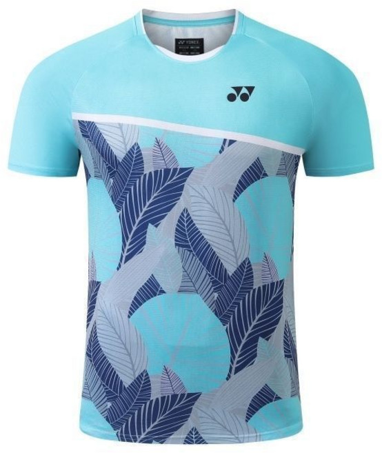 YY 羽球透氣速干吸汗短袖運動服, 1個, 2517藍色短袖上衣-男款3XL