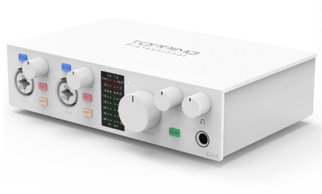 (Topping) (오디오 인터페이스) 토핑 E2x2 (화이트), 화이트, 토핑E2x2