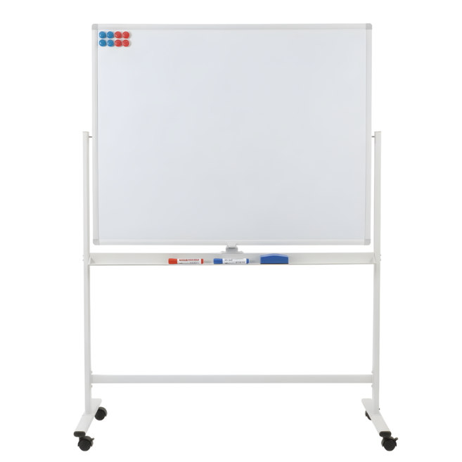 파페피 양면 화이트보드 이동식 회전 스탠드 자석형, 1개