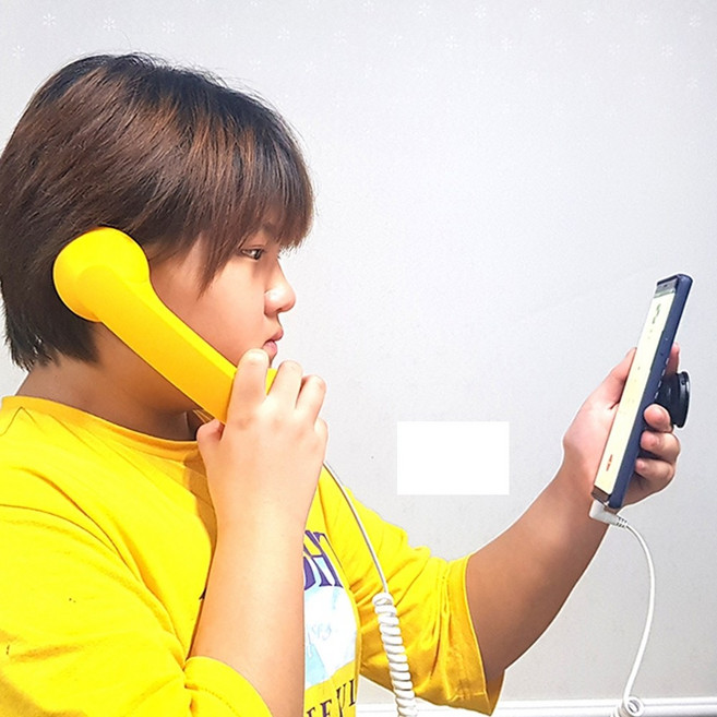 스마트폰 연결 미니수화기 연결 휴대 레트로, 상세페이지 참조