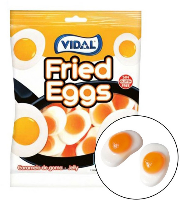비달 프라이드 에그 모양 구미 젤리, 100g, 14개