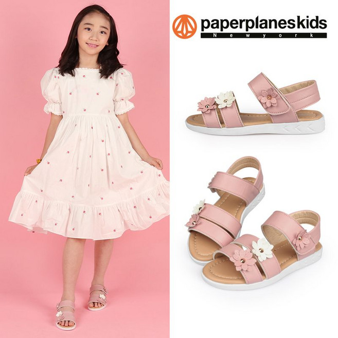 페이퍼플레인키즈 아동 샌들 여아 구두 유아 신발 슈즈 키즈 주니어 아쿠아 스트랩 키즈화