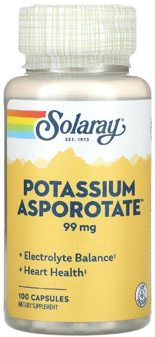 솔라레이 포타슘 칼륨 아스포로테이트 99mg 100캡슐 Potassium, 100 개, 100개, 100정 - 쿠팡