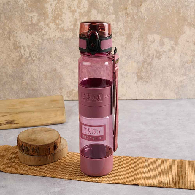 太和工房 TR55運動水壺 輕巧便攜 安全無毒材質 多色可選 時尚外觀設計 滿足日常飲水需求, 藕粉, 500ml, 1個