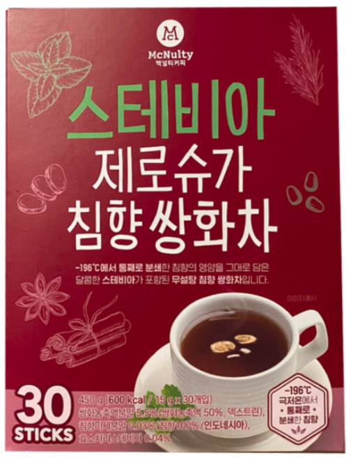맥널티커피 스테비아 침향 쌍화차, 15g, 1개, 30개입