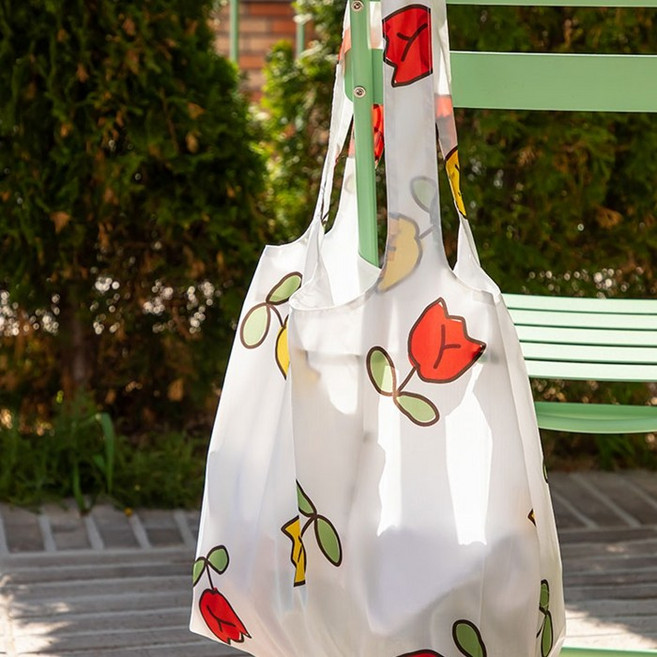 데일리 포켓 백 L/장바구니 보조가방, 02 Cute tulips, 02 Cute tulips