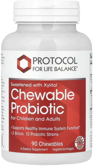 Protocol for Life Balance 츄어블 프로바이오틱 어린이 및 성인용 20억 츄어블 90정, Protocol for Life Balance ..., 1개 - 쿠팡