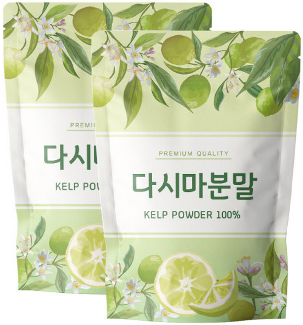 다시마 분말 가루 국산 대용량, 2개, 500g