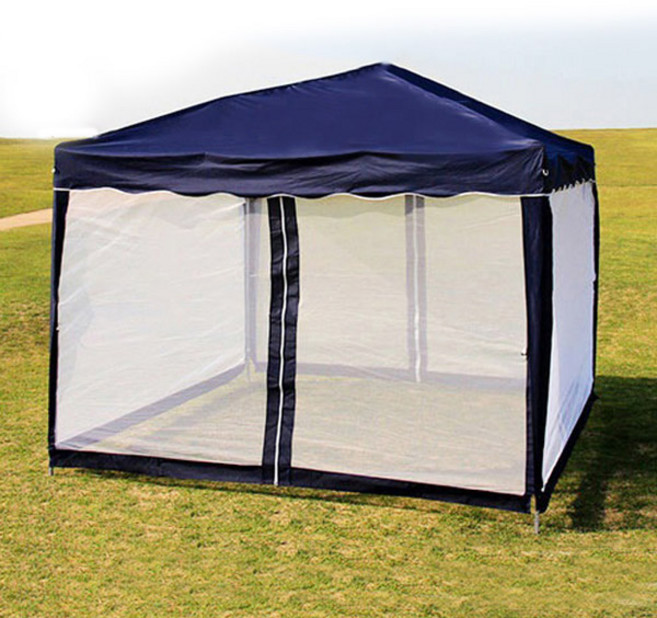 [창고 처분] 비스카 천막 캐노피 프리미엄 포레스트 2M 3M 바람막이 모기장 방수 방풍 접이식 텐트 테라스 포차 부스 그늘막 캠핑 야외 행사 블루, 캐노피천막+모기장