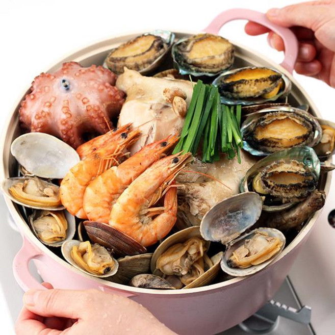 (4인분)당일 손질 복날 해신탕 밀키트 숨비해물 삼계탕, 1개