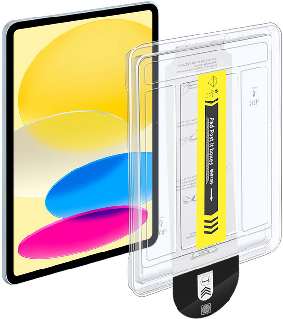 DANYCASE 아이패드 강화유리 보호 먼지 없는 필름 세트, HD 투명도, 1개
