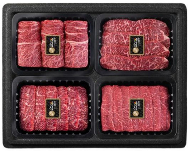 [농협안심한우] 1등급 선물세트 1.2kg (꽃등심+채끝+특수부위+실속구이) 1세트, [농협안심한우] 1등급 선물세트 1.2kg (꽃등심+채