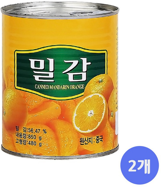 삼양사 밀감 통조림, 850g, 2개