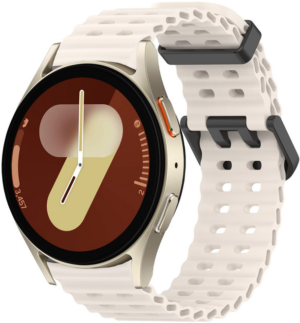 갤럭시워치 7 6 5 4 클래식 호환 스트랩 방수성 스포츠 마린 밴드 40mm 44mm 45mm 43mm 47mm 42mm 46mm, 스타라이트