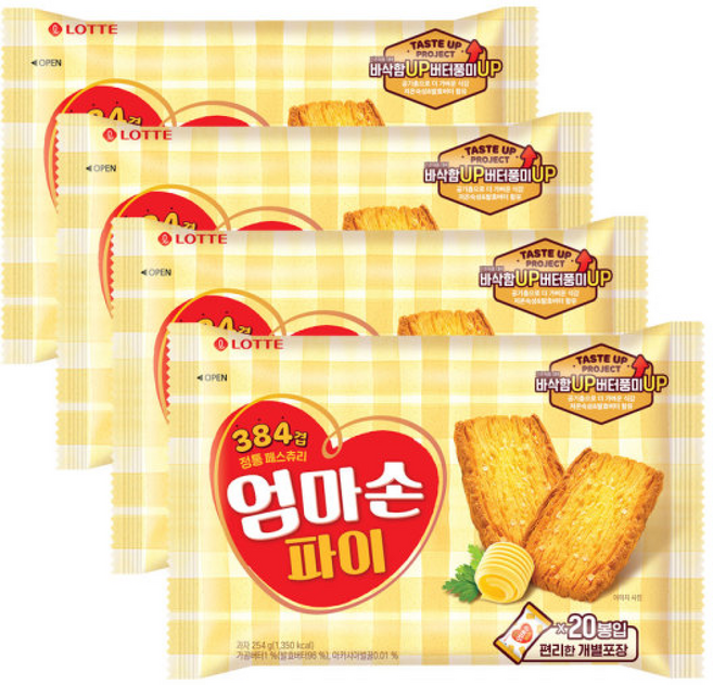 롯데웰푸드 엄마손파이, 254g