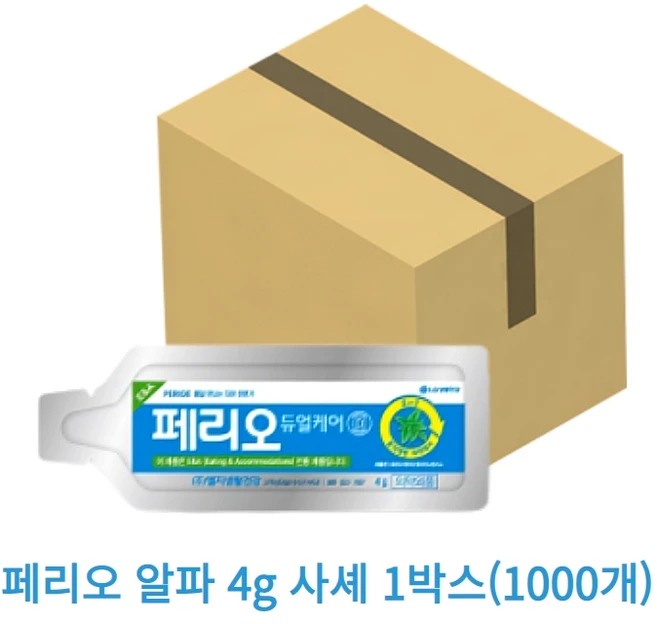 페리오 알파 치약 4g 샤셰 1박스(1000개), 1000개 - 쿠팡