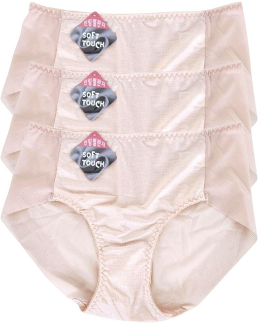 인유어스 여성 인팅누디 노라인 햄팬티 빅사이즈 편한 팬티 3종세트 90~110