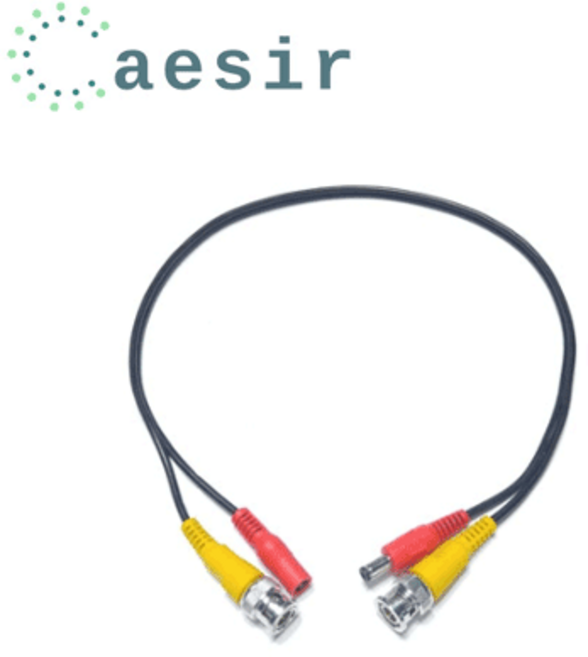 에시르 BNC 케이블 영상 전원 끝단 처리용 CCTV용 케이블 60CM, 1개