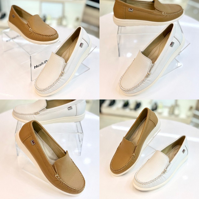 허시파피 NCBC 여성화 발편한 데일리 슬립온 경량 로퍼 4cm 플랫 단화 화이트452 모카신 무지외반증 코디하기쉬운 구두대용 스니커즈 블로퍼 유행없는 쿠션좋은 논슬립 가성비