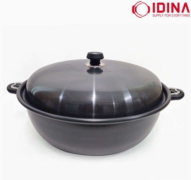 경질 다목적 찜솥 1단 대용량 업소용 떡 만두 조개 대게 물솥 찜통 찜냄비, 1개, 48cm