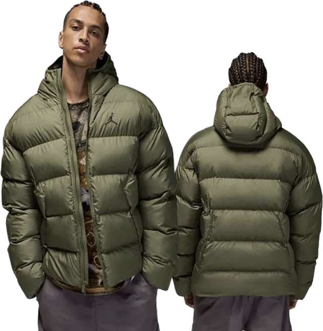 국내매장판 나이키 조던 겨울 남자 패딩 발수 점퍼 브루클린 숏패딩 블랙 카키