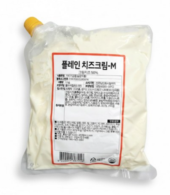 푸드올마켓_ 코다노 플레인 치즈크림-M 1kg/ 냉장, 1kg, 2개