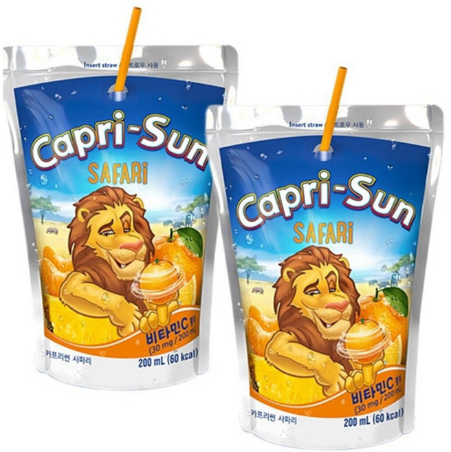 카프리 사파리 카프리썬 음료수, 200ml, 1개