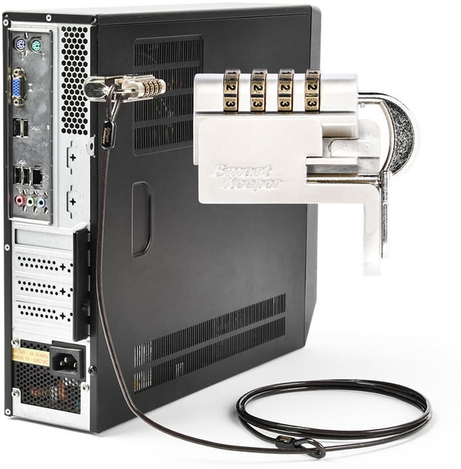 SMARTKEEPER 국산 PC 데스크탑 잠금장치 부품 도난방지 컴퓨터 도난방지, 1개, 실버