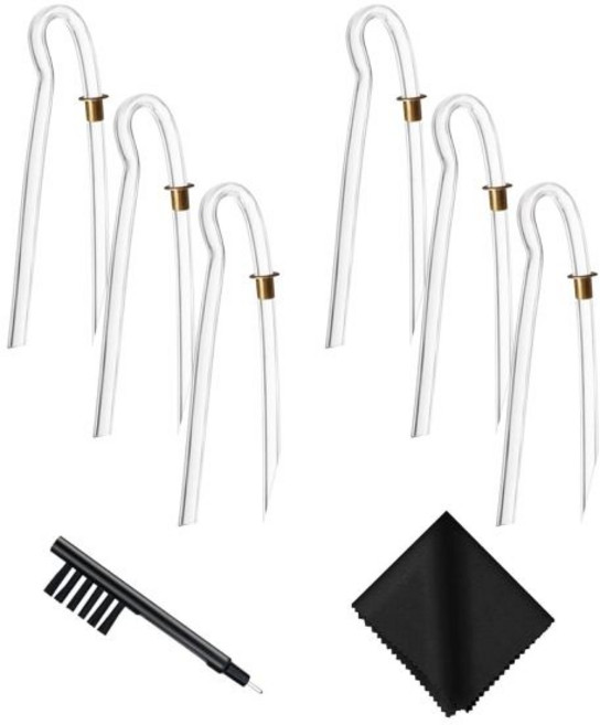 보청기 튜브 사이즈 13 미리 성형된 BTE 이어몰드 3.5 x 2mm 교체 골드 잠금 청소 키트 포함 12, 6