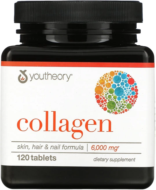 Youtheory 콜라겐 6000mg 120정(1정당 1000mg), Youtheory콜라겐6000mg120정1정당1000m, 1개, 120정 - 쿠팡