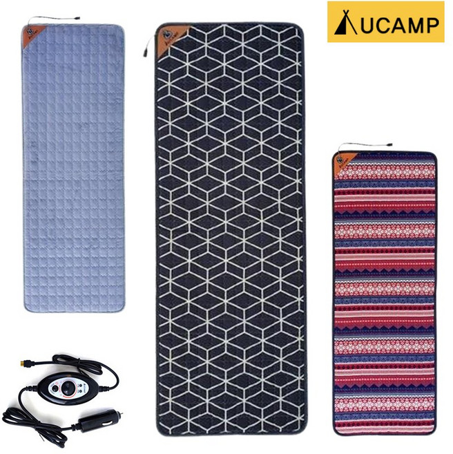 유캠프 DC 12V 전기매트 스마트 탄소 온열 매트 차박 캠핑 차량용 전기장판, 진그레이, 1인용