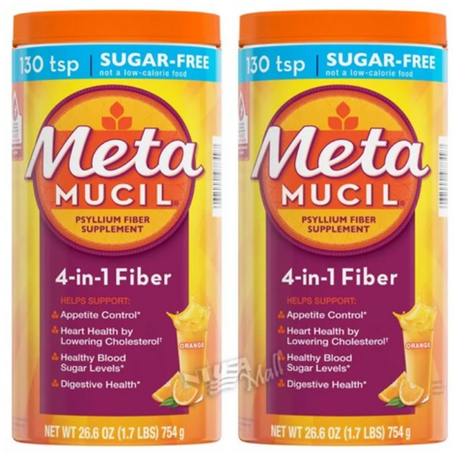 메타 무실 천연 식이 섬유 슈가 프리, 2개, 754g - 쿠팡