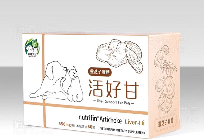 nutrifin 朝鮮薊 犬貓適用 營養補充品, 1個, 肝臟 + 腸道健康, 60顆
