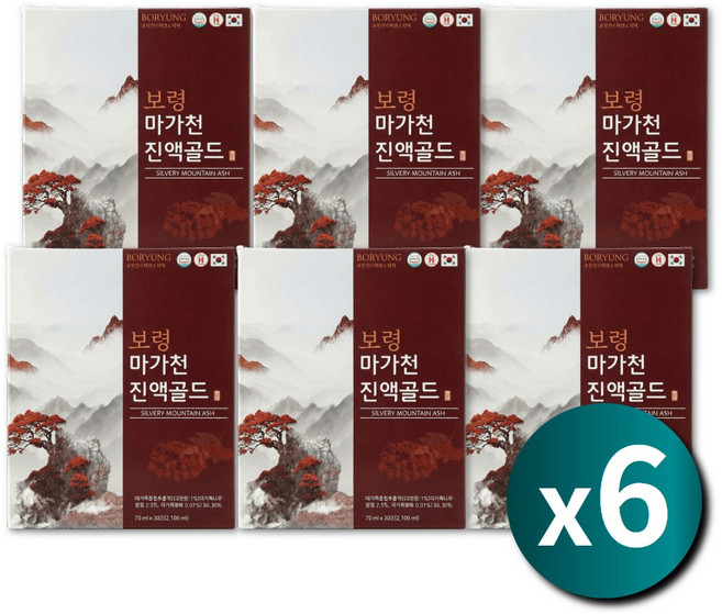 마가목 진액 국산 마가목 엑기스 즙 마가 열매 추출물 엑기스, 6박스, 70ml