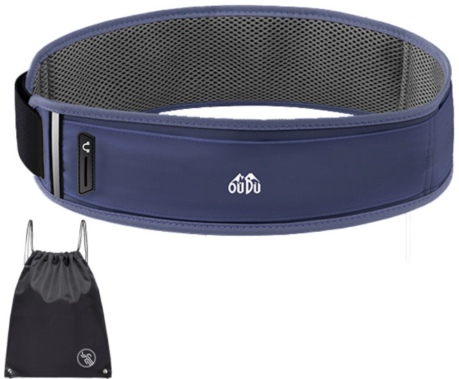 VITALO 프리미엄 남여 스포츠 물병 초경량 3포켓 러닝벨트 러닝힙색 짐쌕, 05.벨트(네이비 S)+PGN짐쌕, 1개