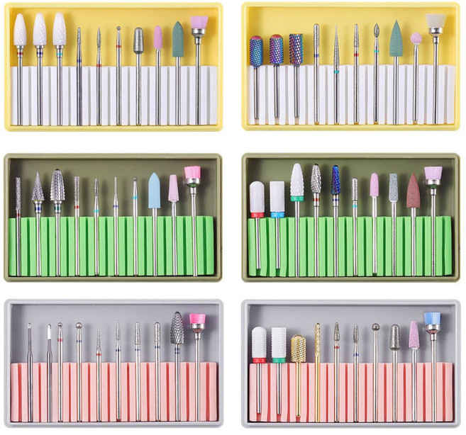 네일케어 손발톱 관리 전문가용 드릴 비트 10종세트 2, 네일드릴비트세트-18