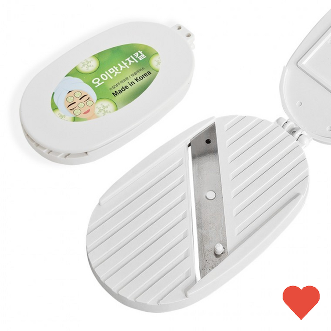 주방 커팅 탑 슬라이스 맛사지 칼 채칼 오이 팩, 1개