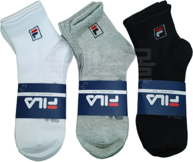 휠라 남성 양말 심플로고 중목 5족