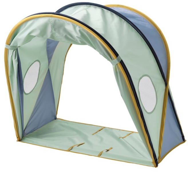 이케아 ELDFLUGA 엘드플루가 베드텐트 905.421.16, 블루/그린_905.421.16