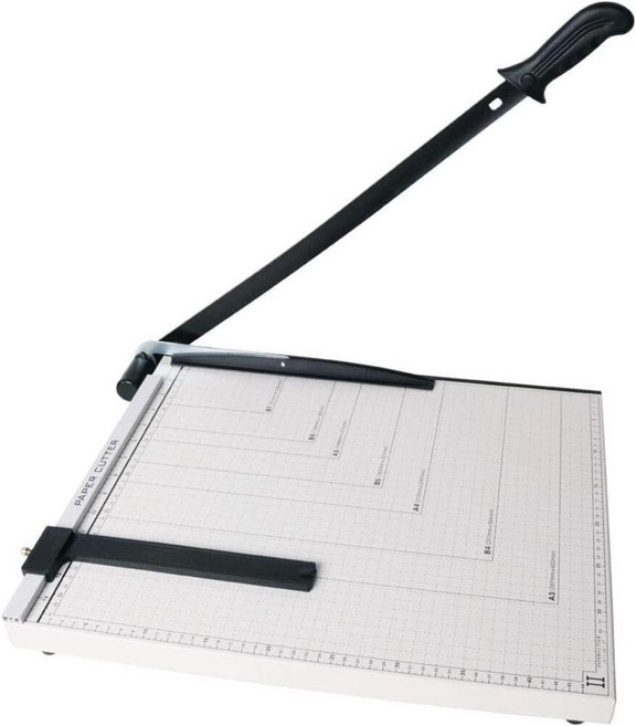 Japard Guillotine 종이 커터 튼튼한 45.7cm(18인치) A3 종이 슬라이서 트리머 교실용 안전 가드 블레이드 잠금 가이드 포함 12장 용량, Japard Guillotine 종이 커터 튼튼한 45