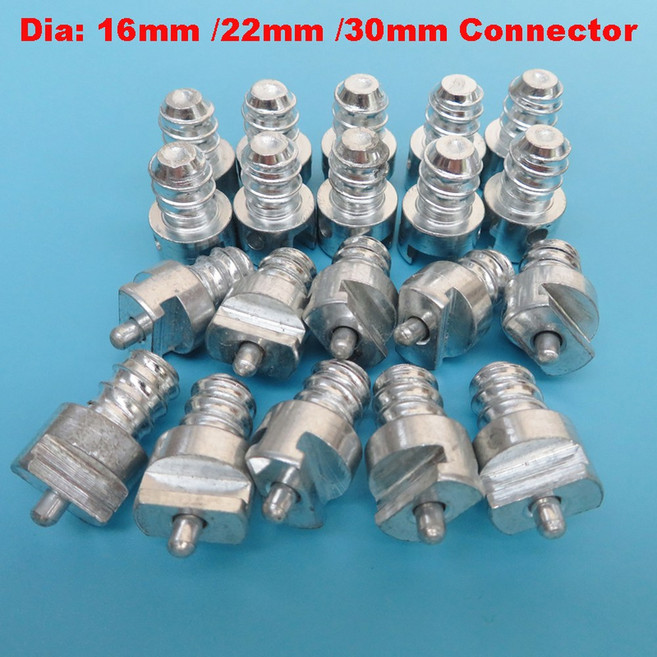 암수 조인트 어댑터 파이프 준설 기계 도구 스프링 커넥터 헤드 직경 16mm 22mm 30mm 2개