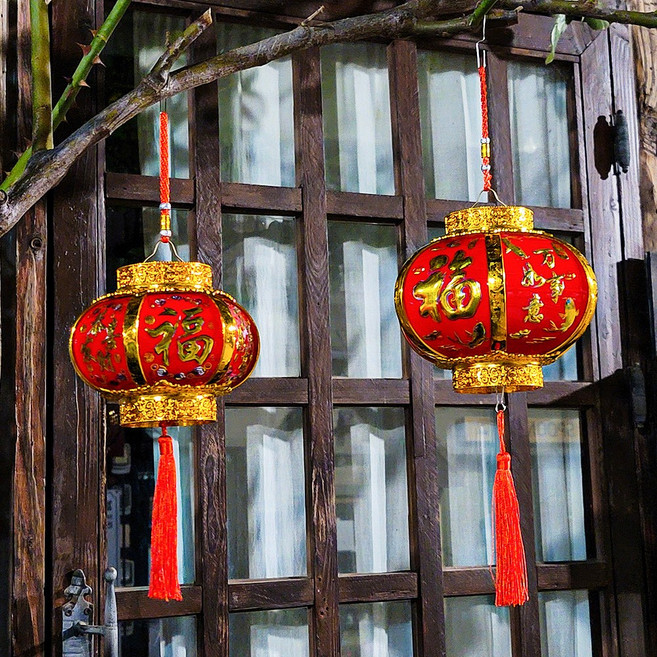 중국홍등 인테리어장식 중국집소품 개업선물 빛이 나는 홍등 건전지홍등